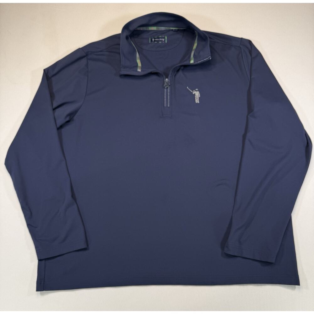 William Murray Golf Mens Navy 1/4 Zip Pullover Shirt XXLarge Performance Stretch